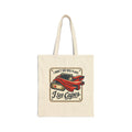 Canvas Tote Bag — "I Don't See Red Flags, I See Capes" Retro Superhero Grocery Beach Bag