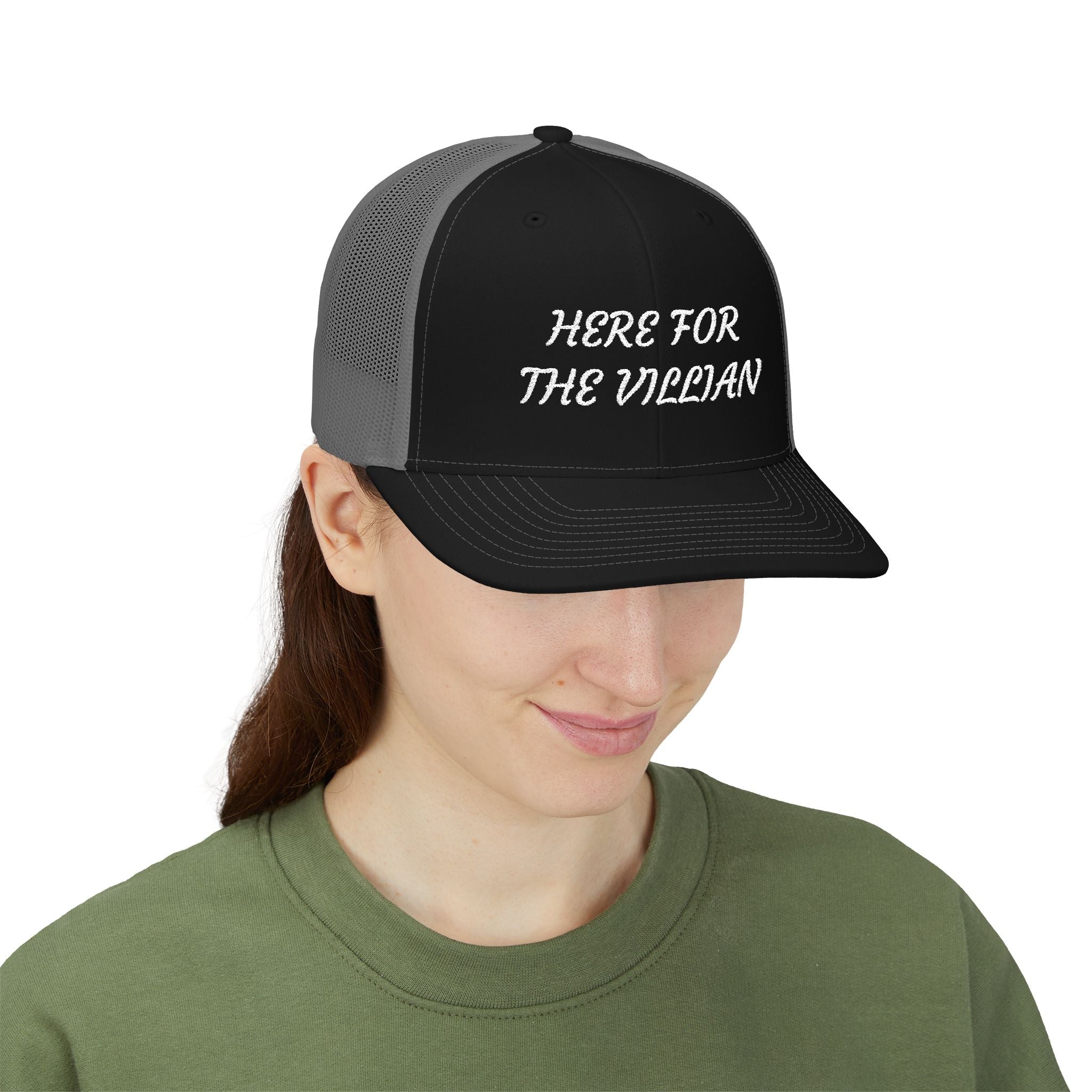 Copy of Here for the Villain Trucker Hat 🖤