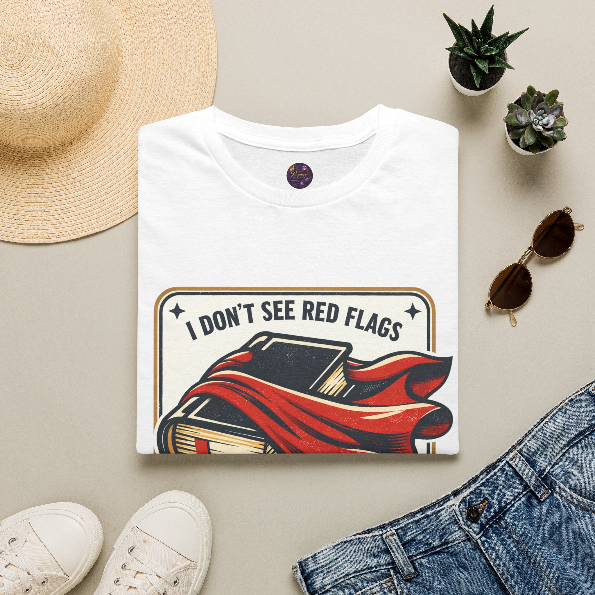 I Don't See Red Flags I See Capes Tee — Book Girlie MMC Shirt