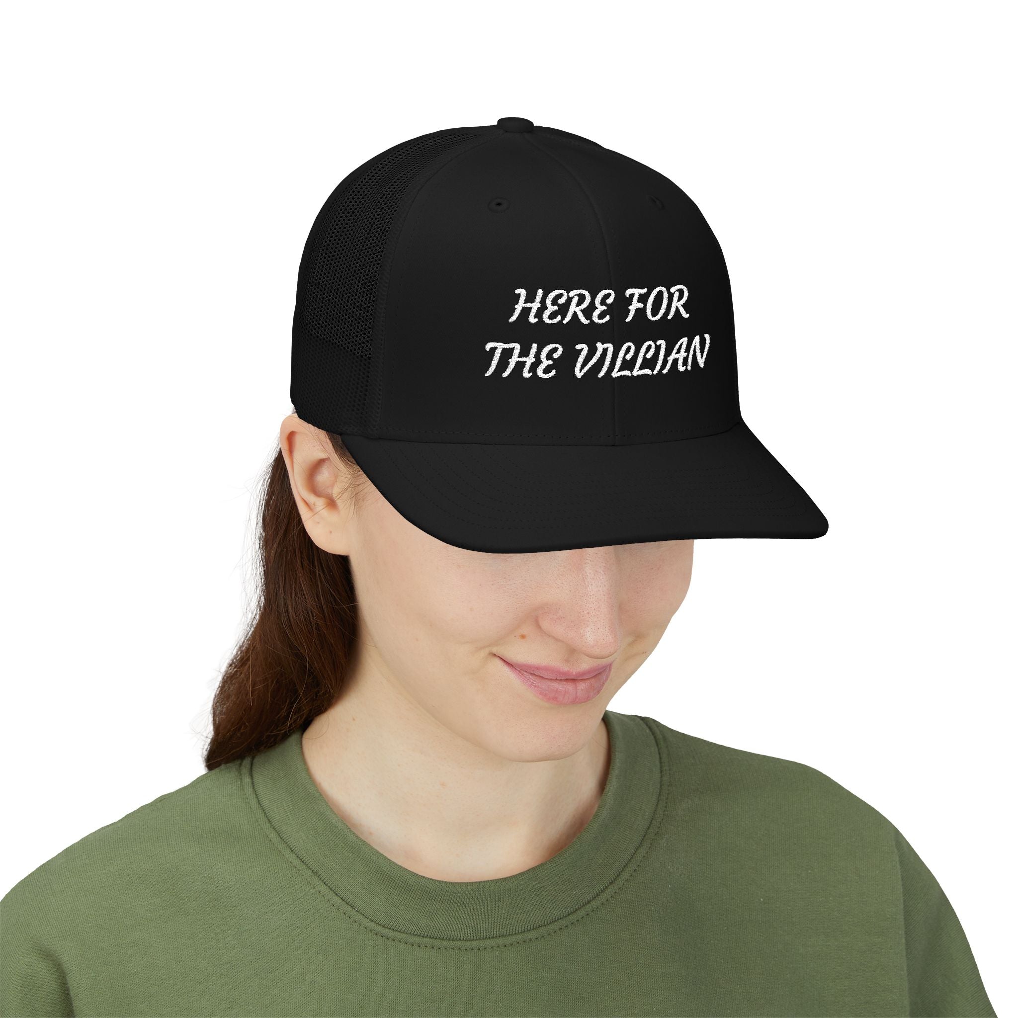 Copy of Here for the Villain Trucker Hat 🖤