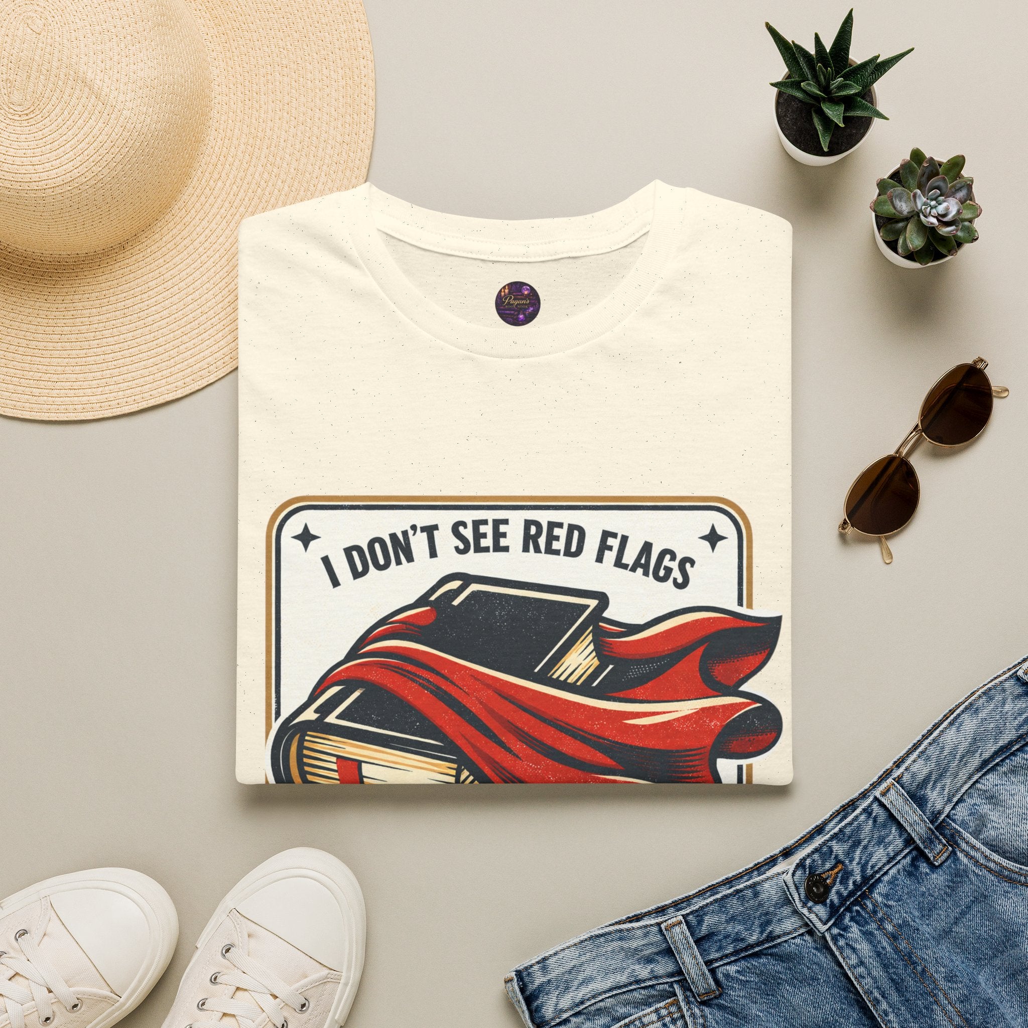 I Don't See Red Flags I See Capes Tee — Book Girlie MMC Shirt