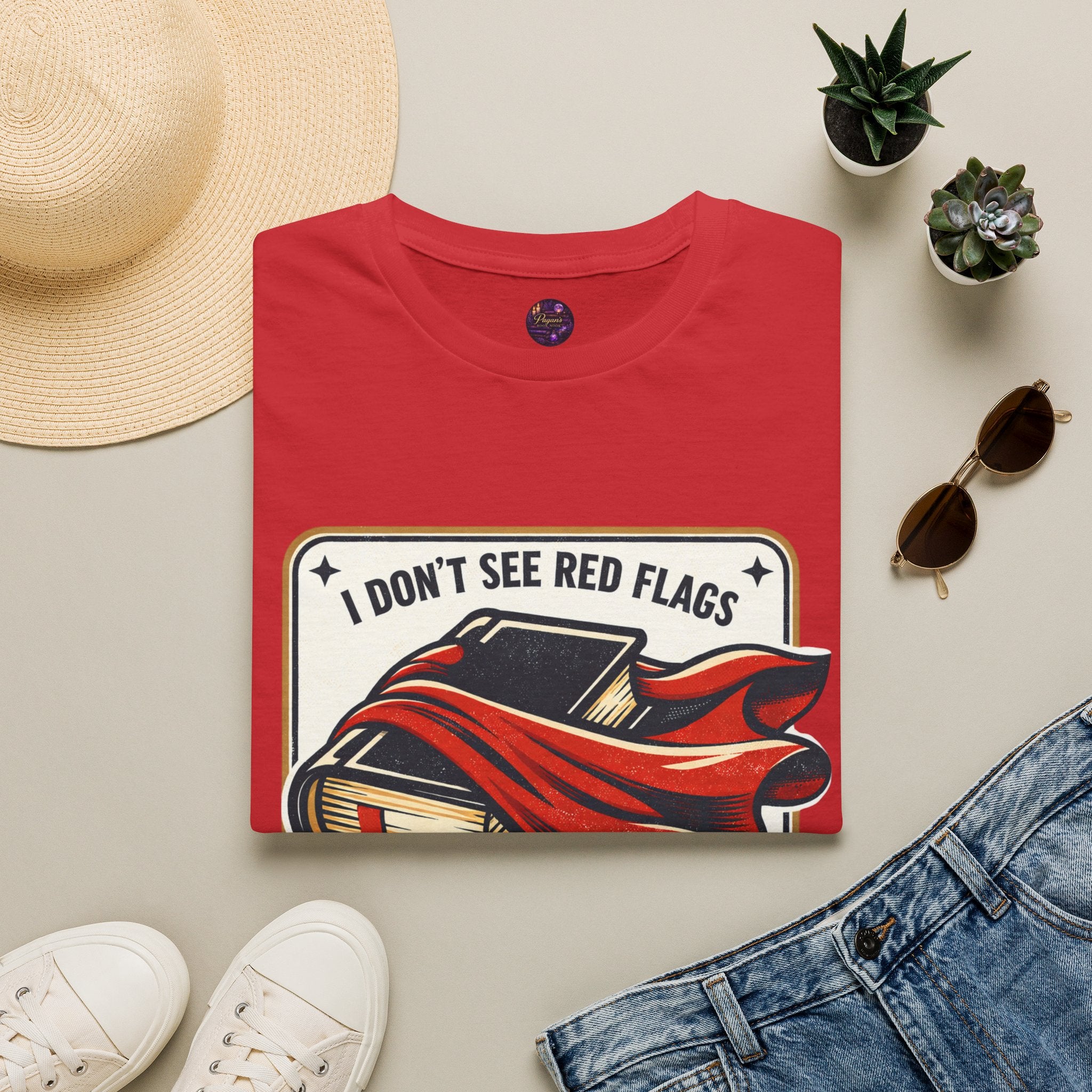 I Don't See Red Flags I See Capes Tee — Book Girlie MMC Shirt